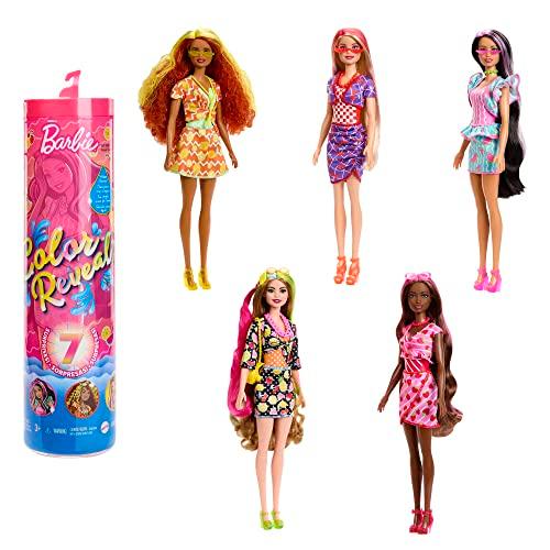 バービー バービー人形 HJX49 Barbie Color Reveal Doll \u0026 Accessories, Scented Sweet Fruit Series, 7 Su