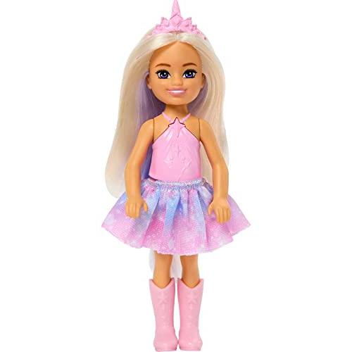 バービー バービー人形 HLC18 Barbie Unicorn-Inspired Chelsea Doll with Lavender Hair， Unicorn Toys， H