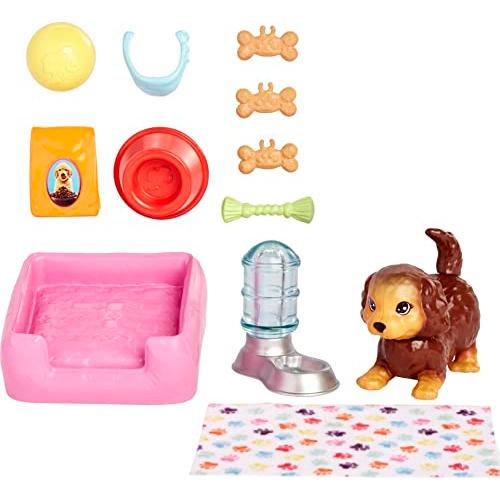 バービー バービー人形 HKD82 Barbie Pets and Accessories, Interactive Wagging \u0026 Nodding Puppy Playset