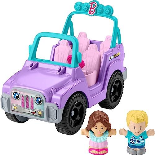 バービー バービー人形 HJW77 Little People Barbie Toy Car Beach Cruiser with Music Sounds and 2 Figur