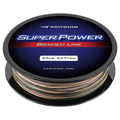 リール キャストキング 釣り道具 KastKing Superpower Braided Fishing Line， Camo， 40 LB， 500+47 Yds