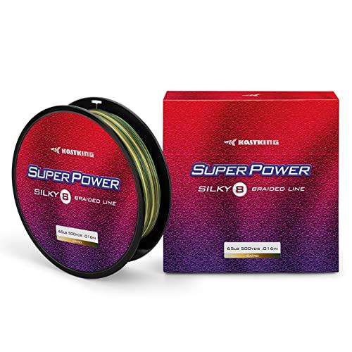 リール キャストキング 釣り道具 KastKing Superpower Silky8 Braided Fishing Line， Camo， 8 Strands，