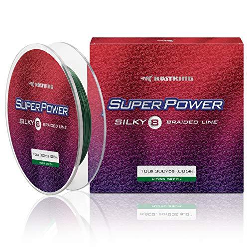 リール キャストキング 釣り道具 KastKing Superpower Silky8 Braided Fishing Line， Moss Green， 8 St
