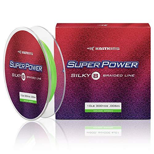 リール キャストキング 釣り道具 KastKing Superpower Silky8 Braided Fishing Line， Grass Green， 8 S