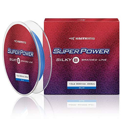 リール キャストキング 釣り道具 KastKing Superpower Silky8 Braided Fishing Line， Blue， 8 Strands，