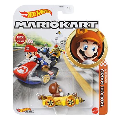 ホットウィール マテル ミニカー HDB31 Hot Wheels Mario Kart Tanooki with Bumble V Mattel 2022, GB