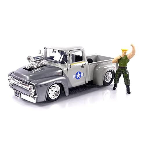 ジャダトイズ ミニカー ダイキャスト 34373 Jada Street Fighter 1:24 1956 Ford F-100 Die-Cast Car