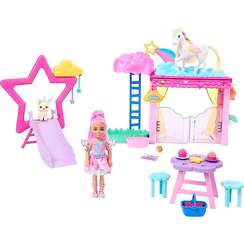 バービー バービー人形 HNT67 Barbie A Touch of Magic Chelsea Small Doll & Pegasus Playset, Winged Hor