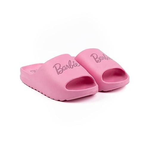 Barbie - バービー バービーあやつり人形 Girls Sliders | Kids \u0026 Teens Pink Moulded Ridge Bottom Sandals | Doll B ゲーム、おもちゃ-着せかえ人形、抱き人形-人形
