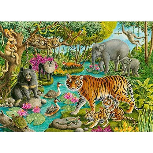 ジグソーパズル 海外製 アメリカ 5163 Ravensburger 60-Piece Animals of India Jigsaw Puzzle for Kid