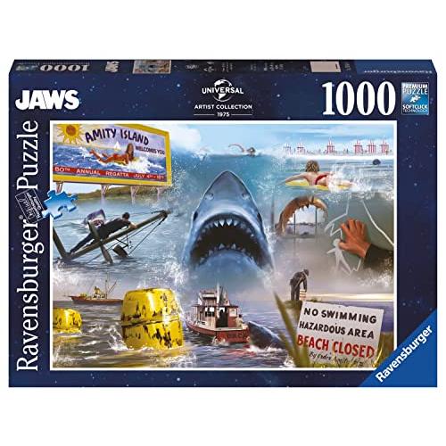 ジグソーパズル 海外製 アメリカ 17450 Ravensburger Universal Vault Collection Jaws 1000 Piece Jig