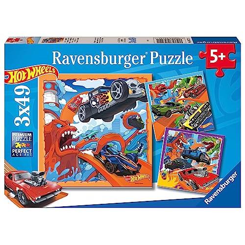 ジグソーパズル 海外製 アメリカ 05722 Ravensburger - Hot Wheels Puzzles Pack of 3 | Children's Ji