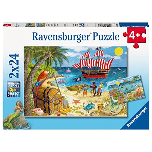 ジグソーパズル 海外製 アメリカ 00005676 Ravensburger Pirates and Mermaids 2 x 24 Piece Jigsaw Pu