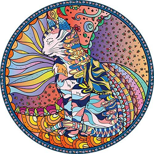 ジグソーパズル 海外製 アメリカ Bgraamiens Puzzle-Mandala Cat-1000 Pieces Animal Puzzle Color Cha