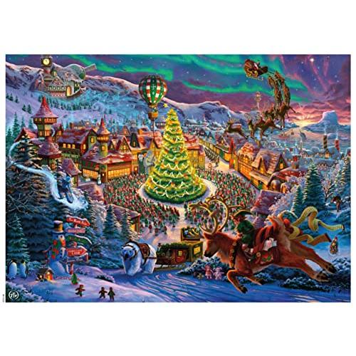 ジグソーパズル 海外製 アメリカ 3372-28 Ceaco - Zac Kinkade - Classic Christmas - Santa's North P