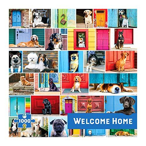 ジグソーパズル 海外製 アメリカ 19412 Re-marks Welcome Home Dog Puzzle, 1000 Piece Puzzle for All