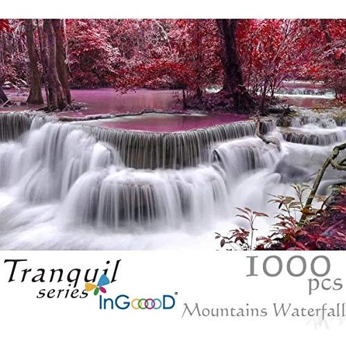 ジグソーパズル 海外製 アメリカ SG_B07FJPTWQL_US Ingooood Tranquil Series- Mountains Waterfall -