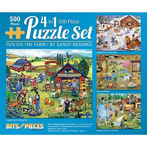 ジグソーパズル 海外製 アメリカ 45929 Bits and Pieces ? 4-in-1 Multi-Pack Large 500 Piece Jigsa