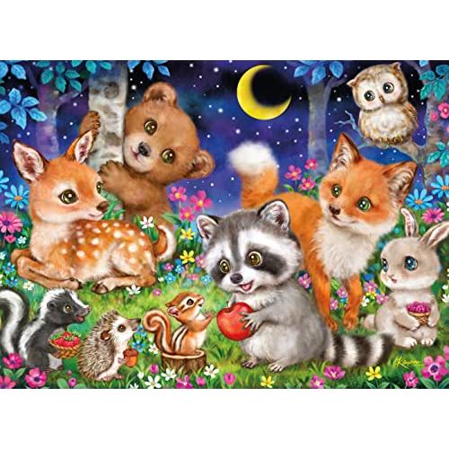 ジグソーパズル 海外製 アメリカ 1615-12 Ceaco - Kayomi Harai - Woodland Friends - 100 Piece Jigsa