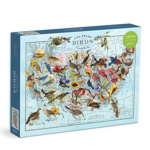 ジグソーパズル 海外製 アメリカ 9780735372979 Galison Wendy Gold State Birds 1000 Piece Puzzle fr