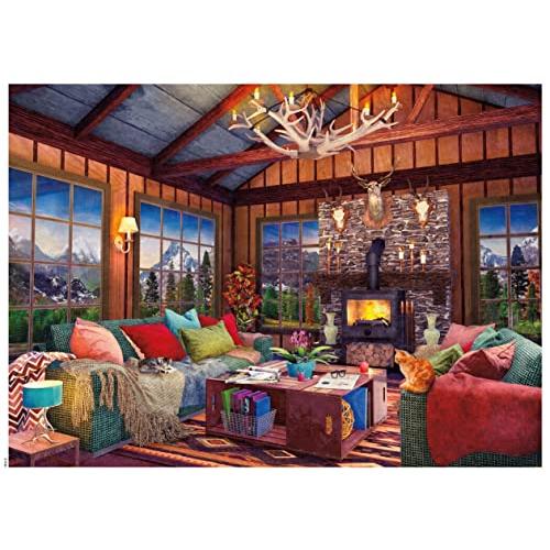 ジグソーパズル 海外製 アメリカ 3161-5 Ceaco - Rustic Lodge - Cozy Fire - 1000 Piece Jigsaw Puzzl