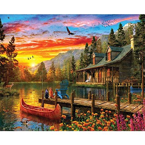 ジグソーパズル 海外製 アメリカ 33-10892 Springbok's 1000 Piece Jigsaw Puzzle Cabin Evening Sunse