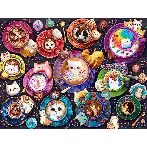 ジグソーパズル 海外製 アメリカ 17314 Buffalo Games - Latte Cats - 750 Piece Jigsaw Puzzle for Ad buffalo gamesの通販