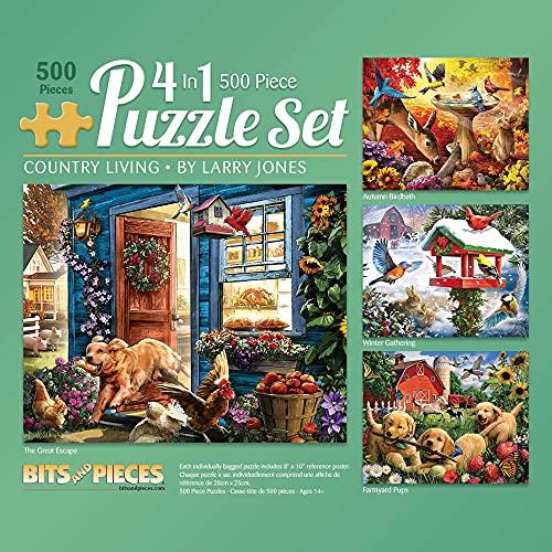ジグソーパズル 海外製 アメリカ Bits and Pieces ? 4in1 MultiPack 500 Piece Jigsaw