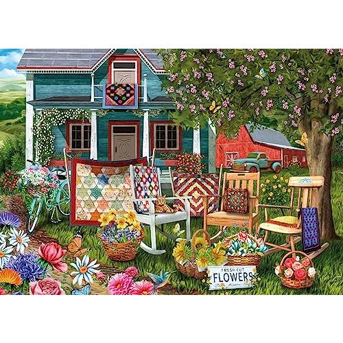 ジグソーパズル 海外製 アメリカ 3315-10 Ceaco - Colorful Quilts - 1000 Piece Jigsaw Puzzle