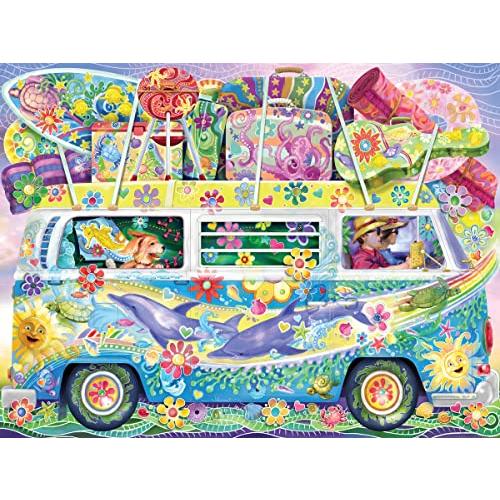ジグソーパズル 海外製 アメリカ VC1237 Vermont Christmas Company Beachtime Camper Jigsaw Puzzle 5