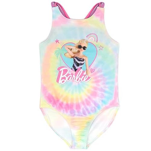 バービー バービー人形 Barbie Swimsuit Girls Kids Doll Logo Tie Dye Swimming Costume 9-10 Years Pink
