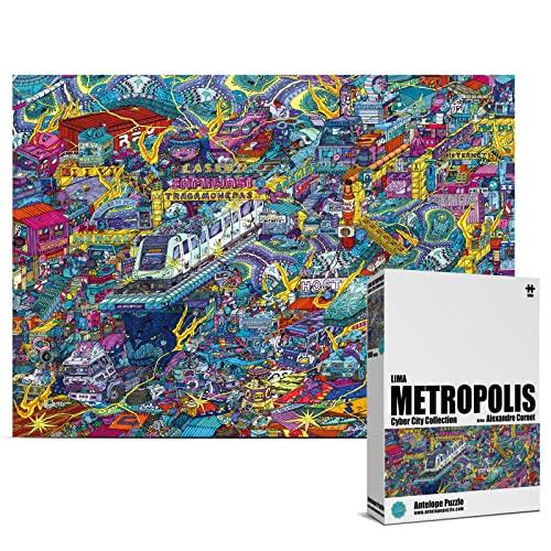 ジグソーパズル 海外製 アメリカ Antelope - 1000 Piece Puzzle for Adults, Cyber City Lima Metropol