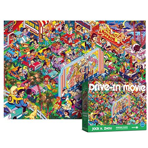 ジグソーパズル 海外製 アメリカ Antelope - 1000 Piece Puzzle for Adults， Drive-in Movie Jigsaw Pu