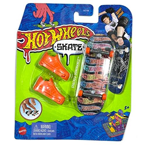 ホットウィール マテル ミニカー Hot Wheels Skate - 2023 - Stacked Dominance - 3/4 - Gnarly Neon -