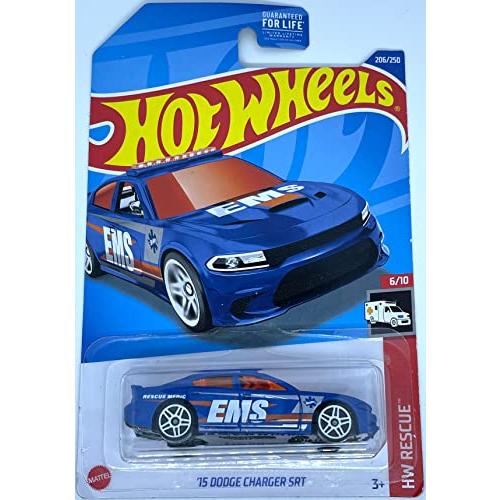 ホットウィール マテル ミニカー Hot Wheels 2022 - '15 Dodge Charger SRT - EMS HW Rescue 6/10 [Blu