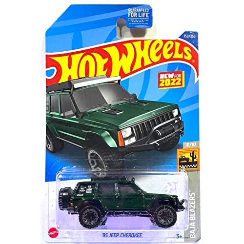 ホットウィール マテル ミニカー Hot Wheels - Jeeps Cherokee - '95 - Green - Baja Blazers 10/10 -