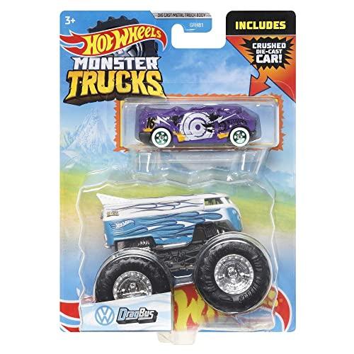 ホットウィール マテル ミニカー HDC00 Hot Wheels Monster Truck Dragbus Includes car