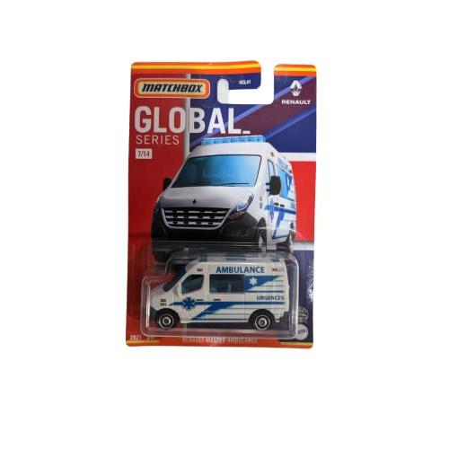 ホットウィール マテル ミニカー Matchbox - Renault Master Ambulance - Global Series 7/14 [White/B