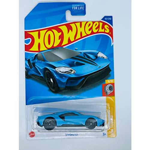 ホットウィール マテル ミニカー Hot Wheels - '17 Ford GT - Blue - HW Turbo 9/10-157/250 - Mint/Nr 乗り物、ミニチュア-ゲーム、おもちゃ