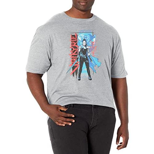 Tシャツ キャラクター ファッション MARL0128-20001007 Marvel Big & Tall Valkyrie Slam Men's Tops