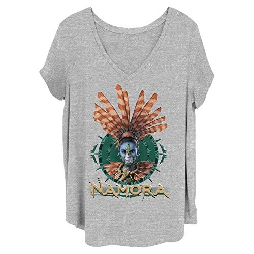 Tシャツ キャラクター ファッション MFWF0014-80167009 Marvel Women's Namora Fin Crown T-Shirt, He｜maniacs-shop