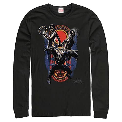 Tシャツ キャラクター ファッション MARF0238-20015009 Marvel Men's Big Three Tops Long Sleeve Tee
