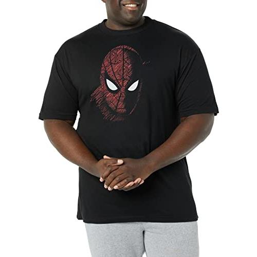 Tシャツ キャラクター ファッション MARF0771-10001004BLACKXL Marvel Men's Spider-Man: Far from Ho｜maniacs-shop
