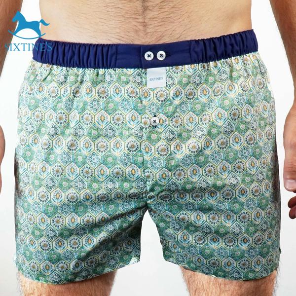 M サイズ 可愛いタイル柄 コットントランクス Sixtine S プレゼントにも Jade 薄手の綿100 パンツ 男性下着 グリーン Six Jade Manifica 輸入下着のマニフィカ 通販 Yahoo ショッピング