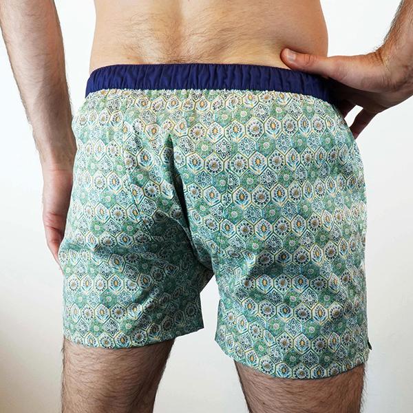 M サイズ 可愛いタイル柄 コットントランクス Sixtine S プレゼントにも Jade 薄手の綿100 パンツ 男性下着 グリーン Six Jade Manifica 輸入下着のマニフィカ 通販 Yahoo ショッピング