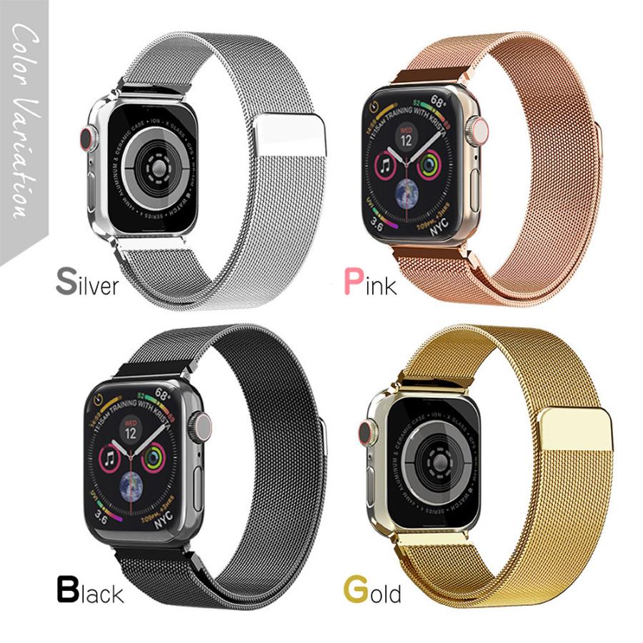 Apple Watch ミラネーゼループバンド ベルト ステンレス 45mm Apple Watch ミラネーゼループバンド ベルト ステンレス 45mm
