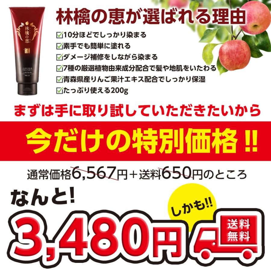 ヘアカラートリートメント 林檎の恵 一花 3本セット 白髪染め ヘアカラートリートメント 林檎の恵 一花 3本セット 白髪染め