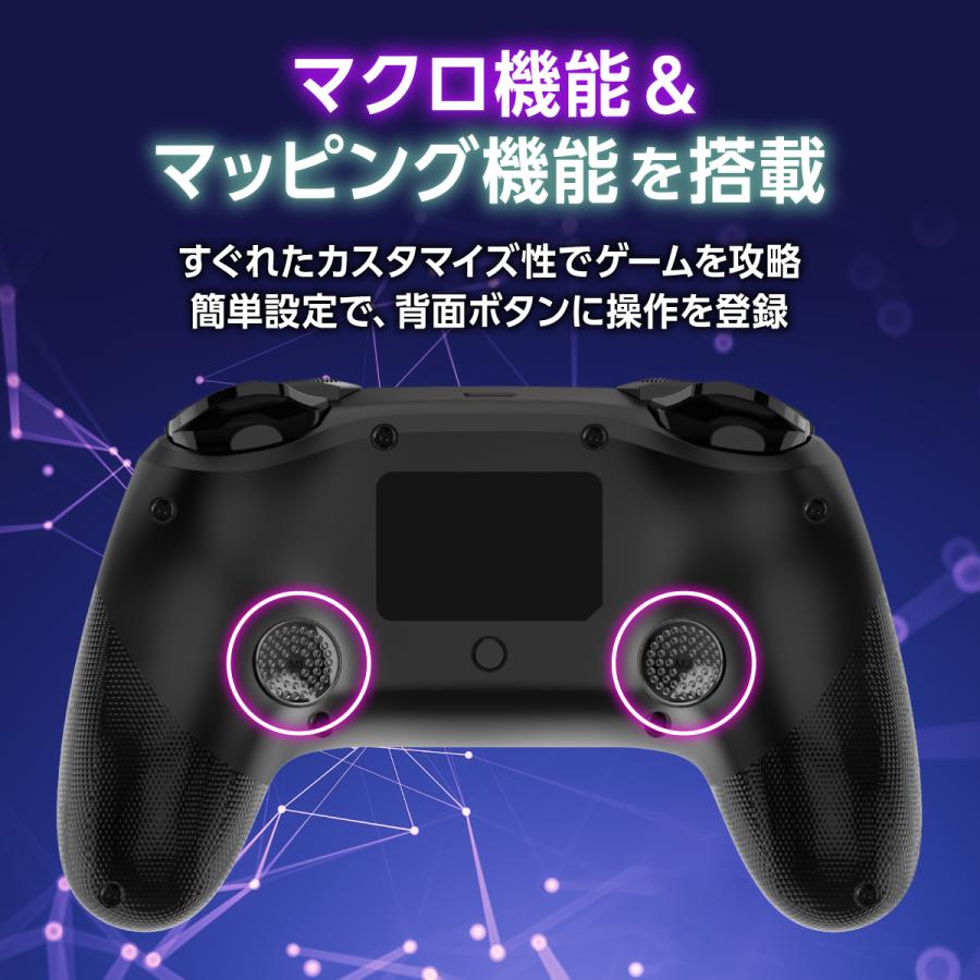 HELEC Switch 背面ボタン搭載 コントローラー 光るLED仕様