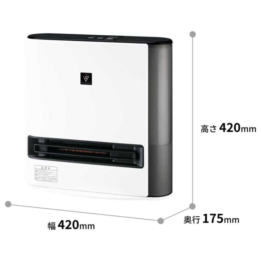 SHARPセラミックヒーターHX-RK12-T 加湿器・空気清浄機付23年製 シャープ プラズマクラスター加湿セラミックファンヒーター HX-RK12の