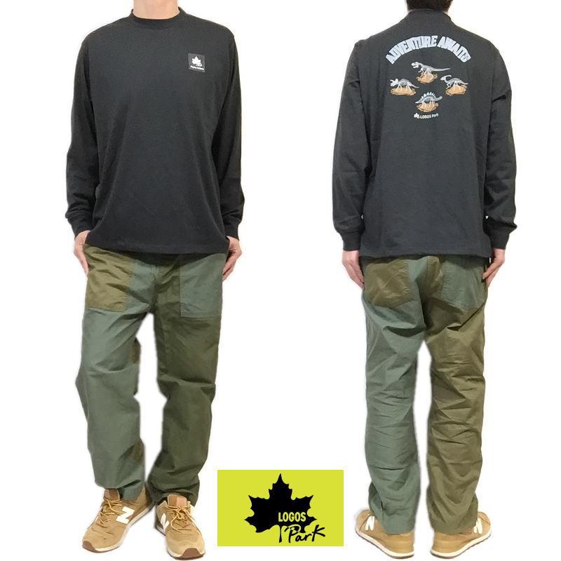 LOGOS ロゴス Tシャツ 長袖Tシャツ LOGOS Park ロゴスパーク 恐竜 化石 バックプリント ロンT ユニセックス アウトドア キャンプ ストリート タウンユース | LOGOS | 03
